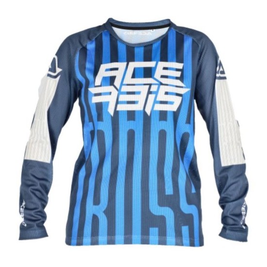 MAGLIA MX J-WINDY FIVE KID VENTED BLU/BIANCO